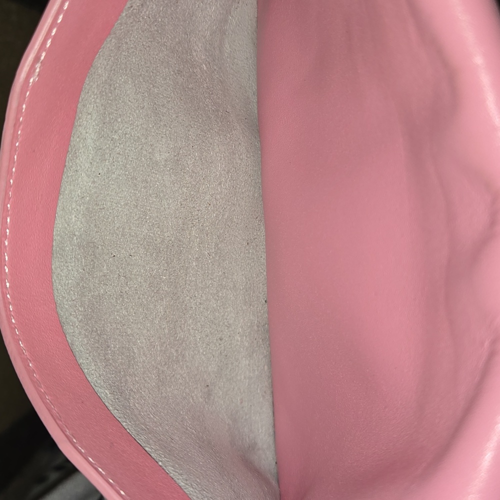 Lilly Pulitzer Rare PinkGreen Leather Clutch NWOT - Picture 5 of 11